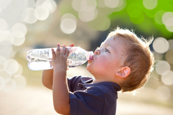 Child drinking water