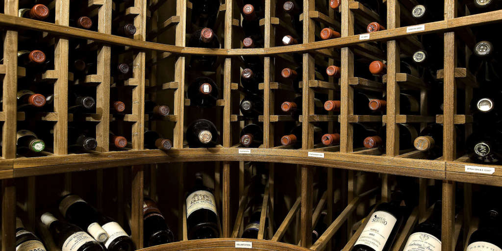 The wine cellar is stocked at French Laundry, Thomas Keller'