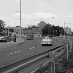 25 ös főút, Mátyás király (Lenin) út. Szemben (jobbra) a Deák Ferenc (Lenin) út házsora