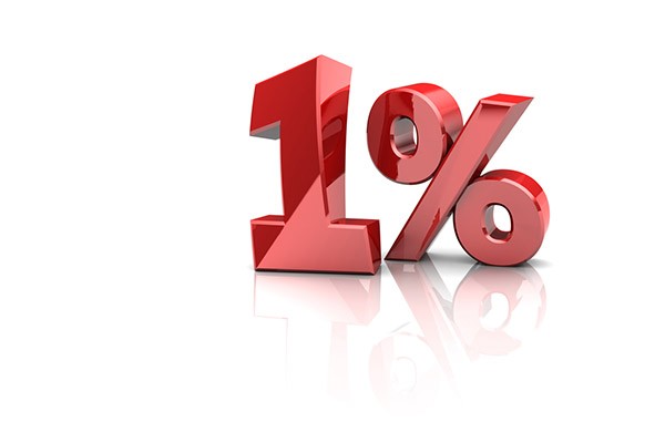 1 percent