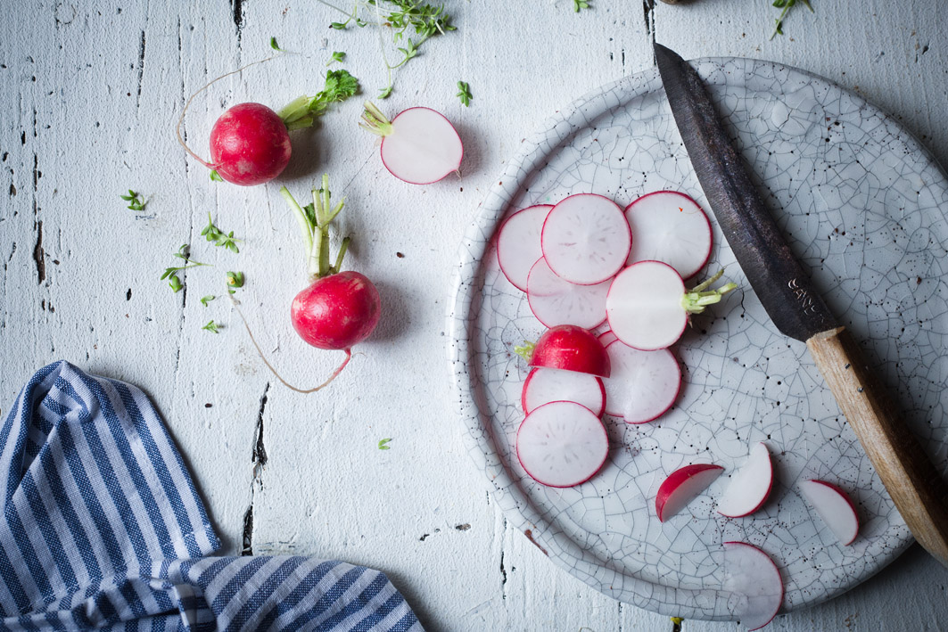 Radieschen gecshnitten