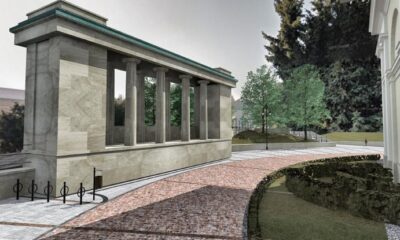 Bazilika hátsó oszlopsor látványterv