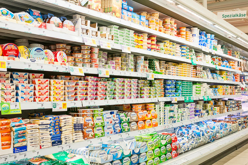 Vienna austria october supermarket merkur vienn largest chain