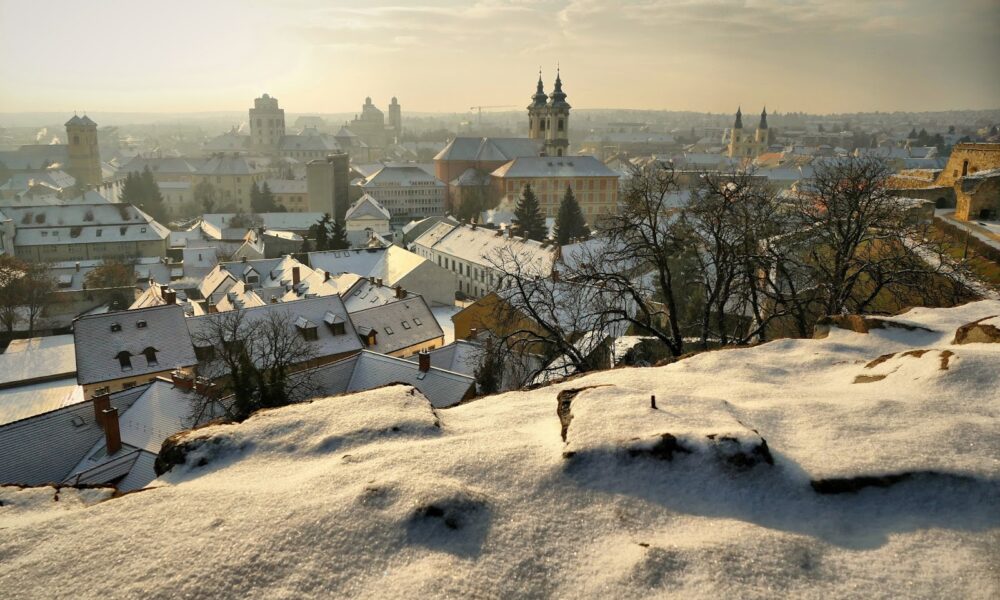 Eger tél havazás