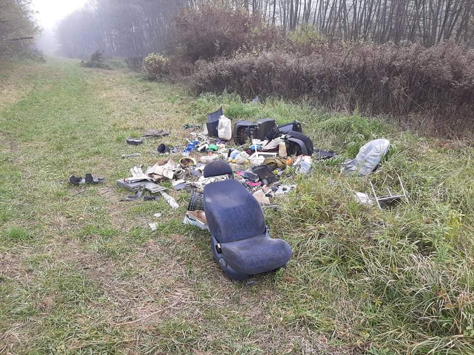 Vegyes hulladék az erdőn Ózd határában