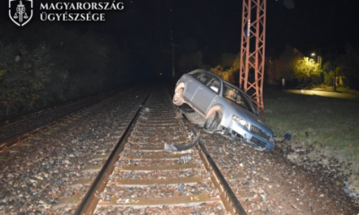 Vasúti pályán elakadás logó