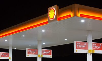 Shell forecourt pecten night