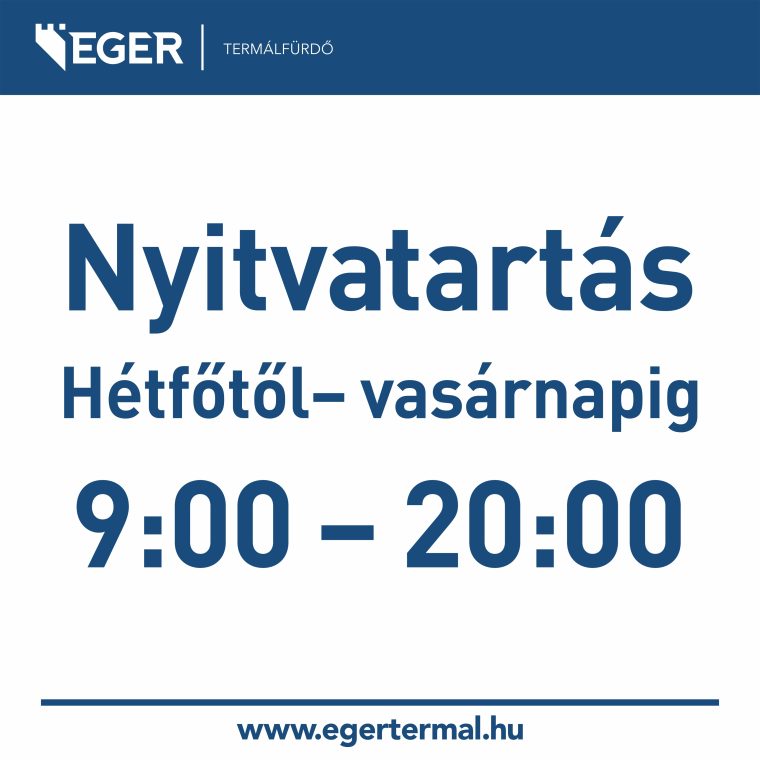 Nyitvatartás 2025. szezon
