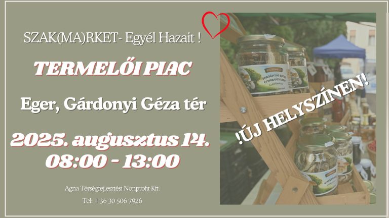 Szak(ma)rket termelői piac 2025.08.14.