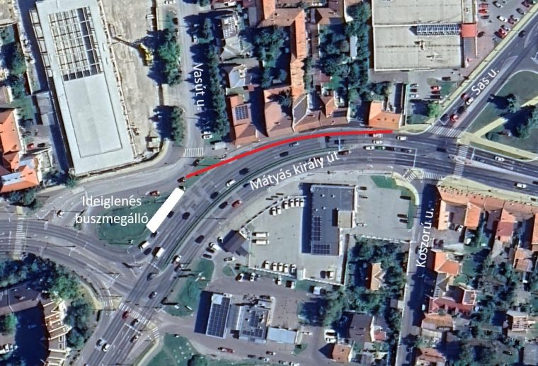 Eger vasút út sas út